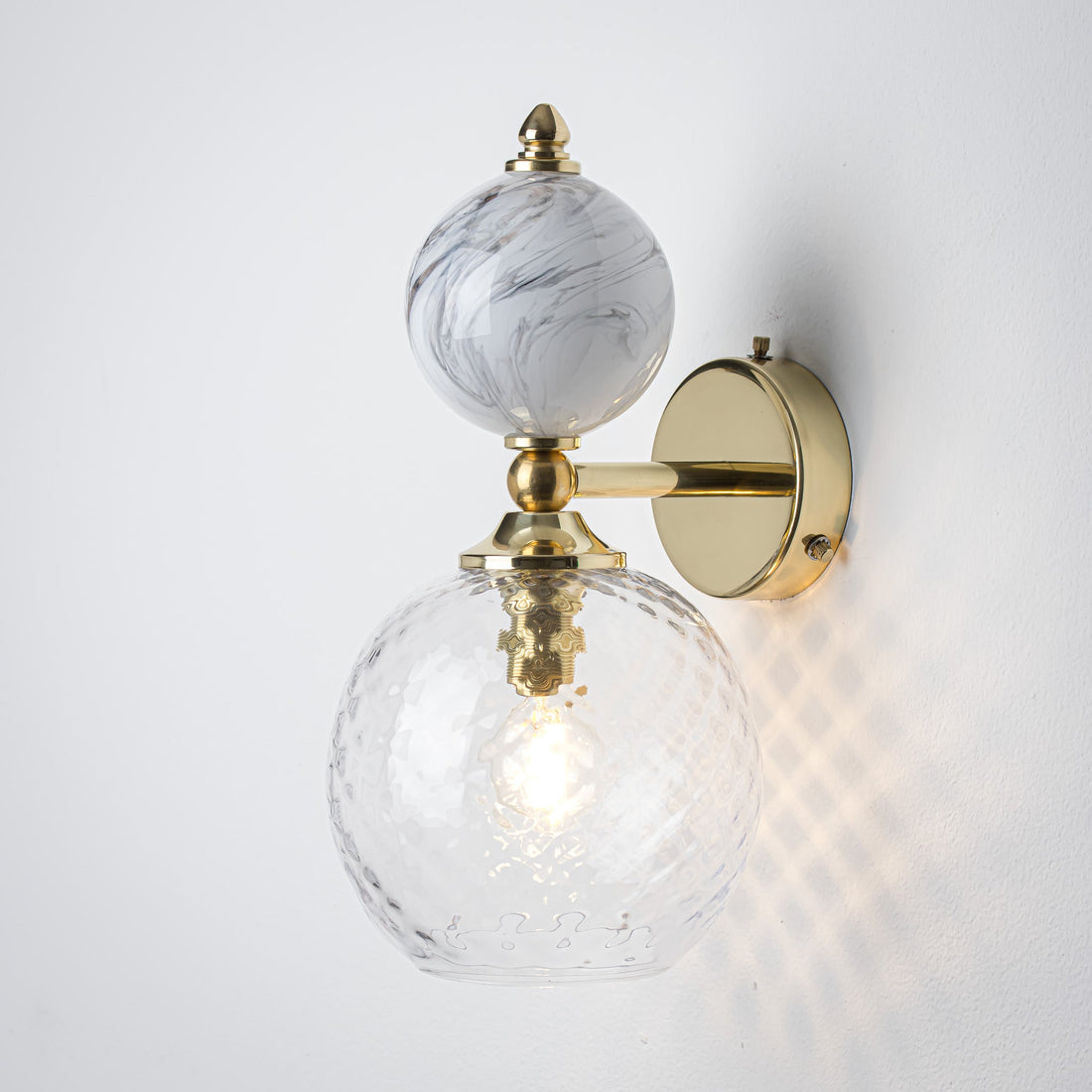 Pop Petite Wall Light - Clear/Marble