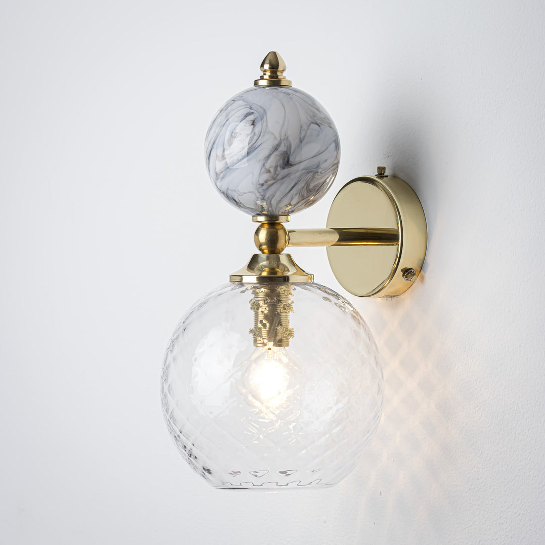 Pop Petite Wall Light - Clear/Marble