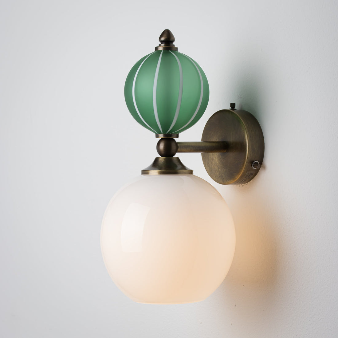 Striped Pop Petite Wall Light - Forest/Stripe