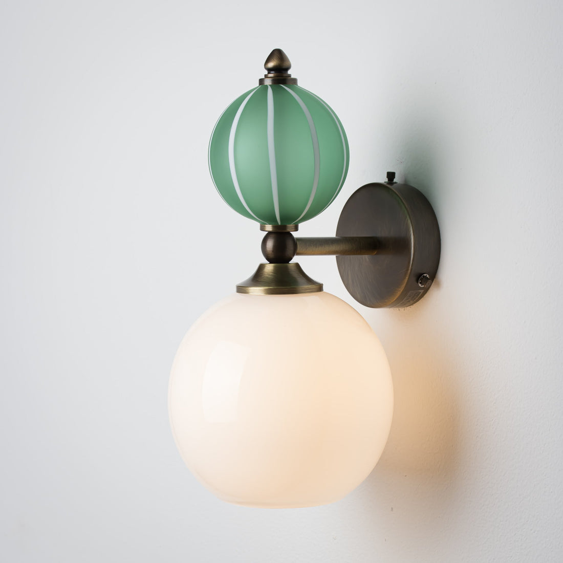 Striped Pop Petite Wall Light - Forest/Stripe