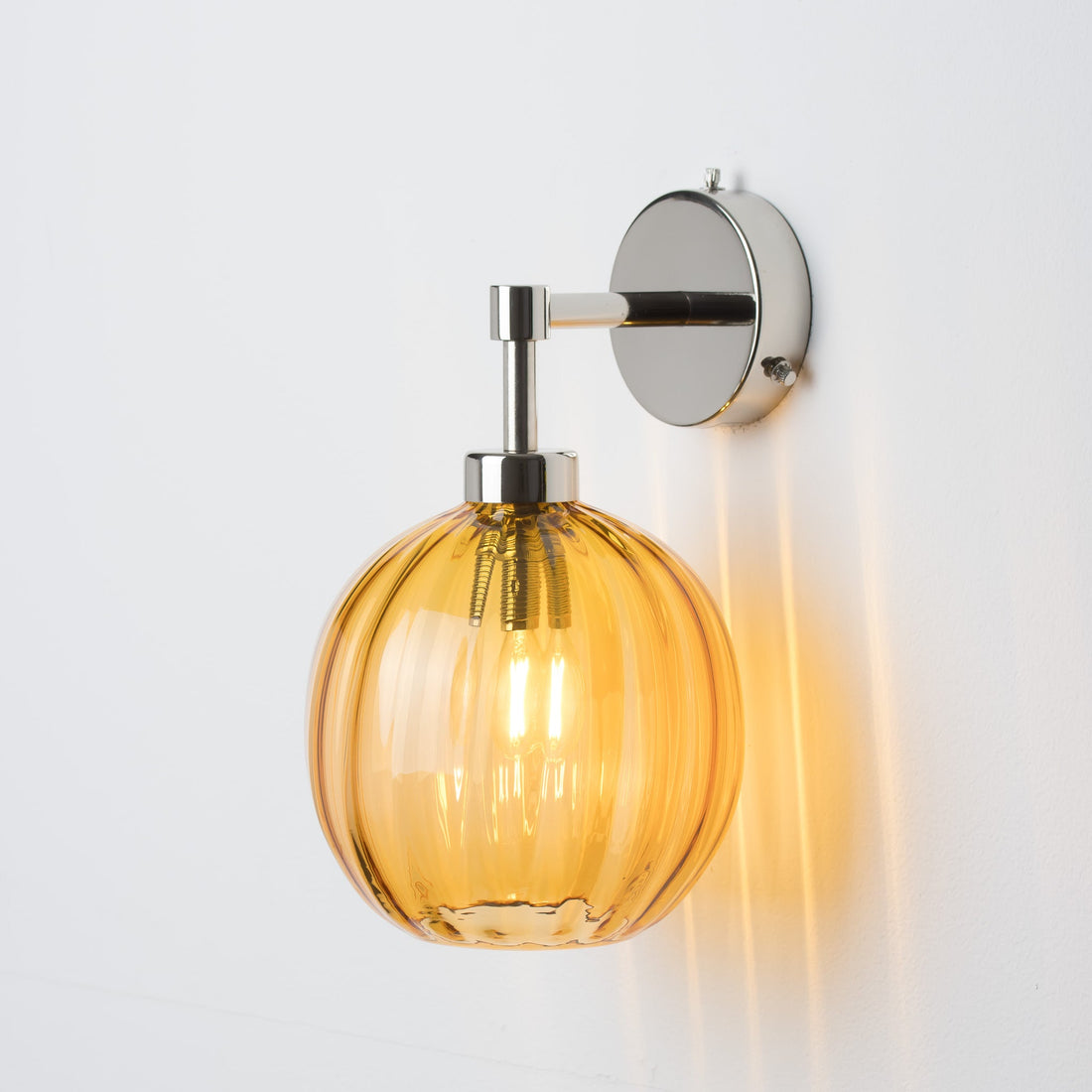 Petite Ball Wall Light - Amber/Optic