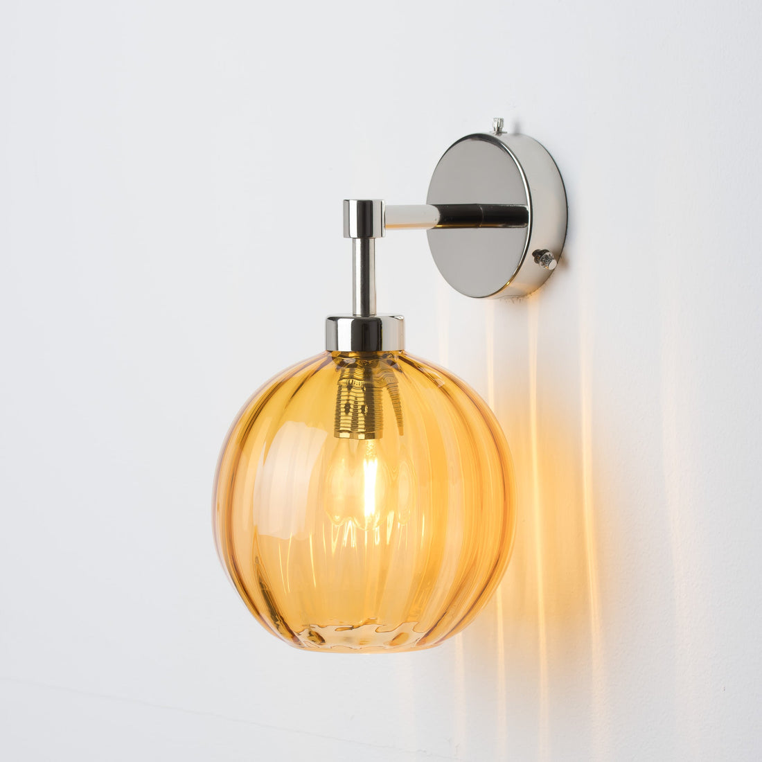Petite Ball Wall Light - Amber/Optic