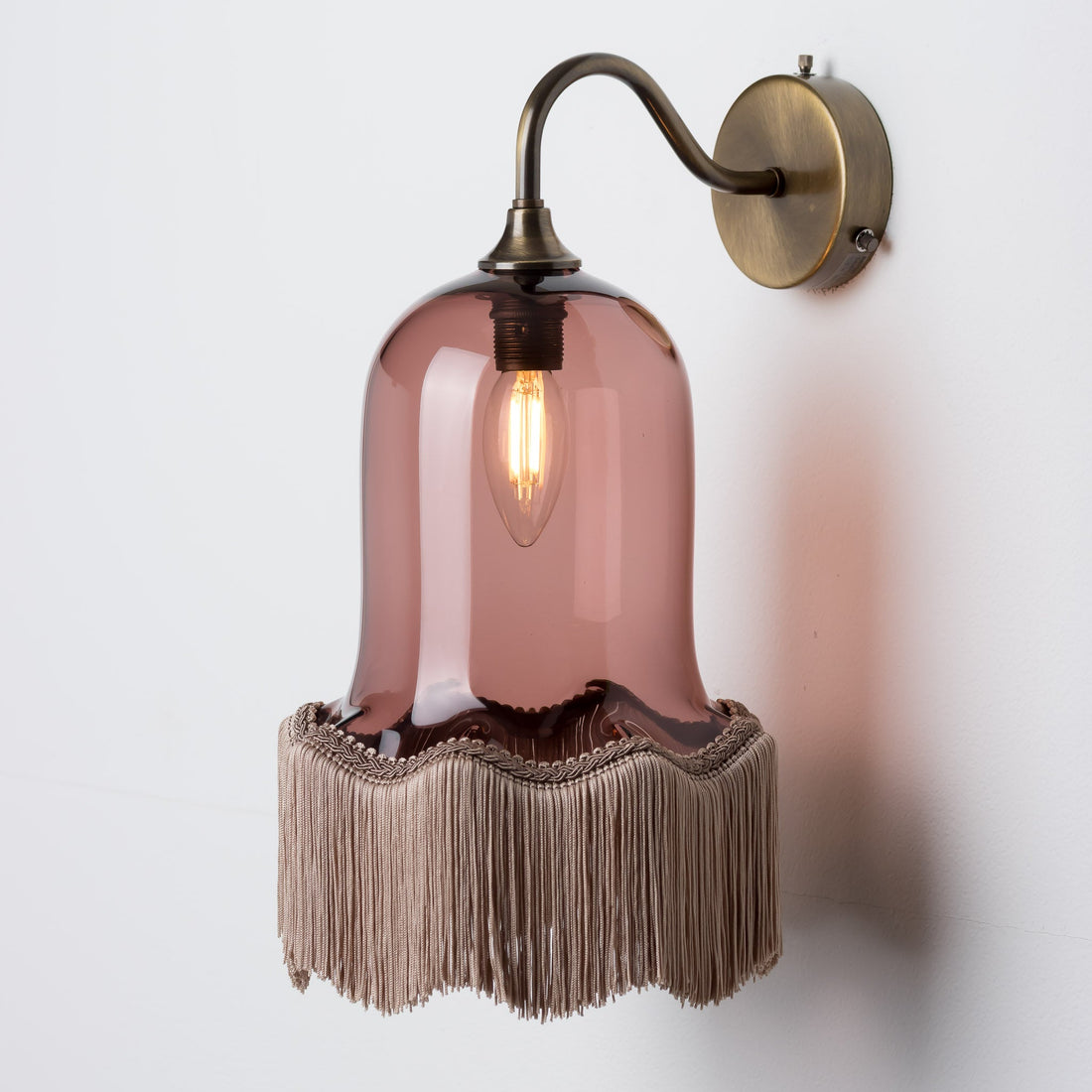 Vintage Bell Wall Light - Tea/Plain