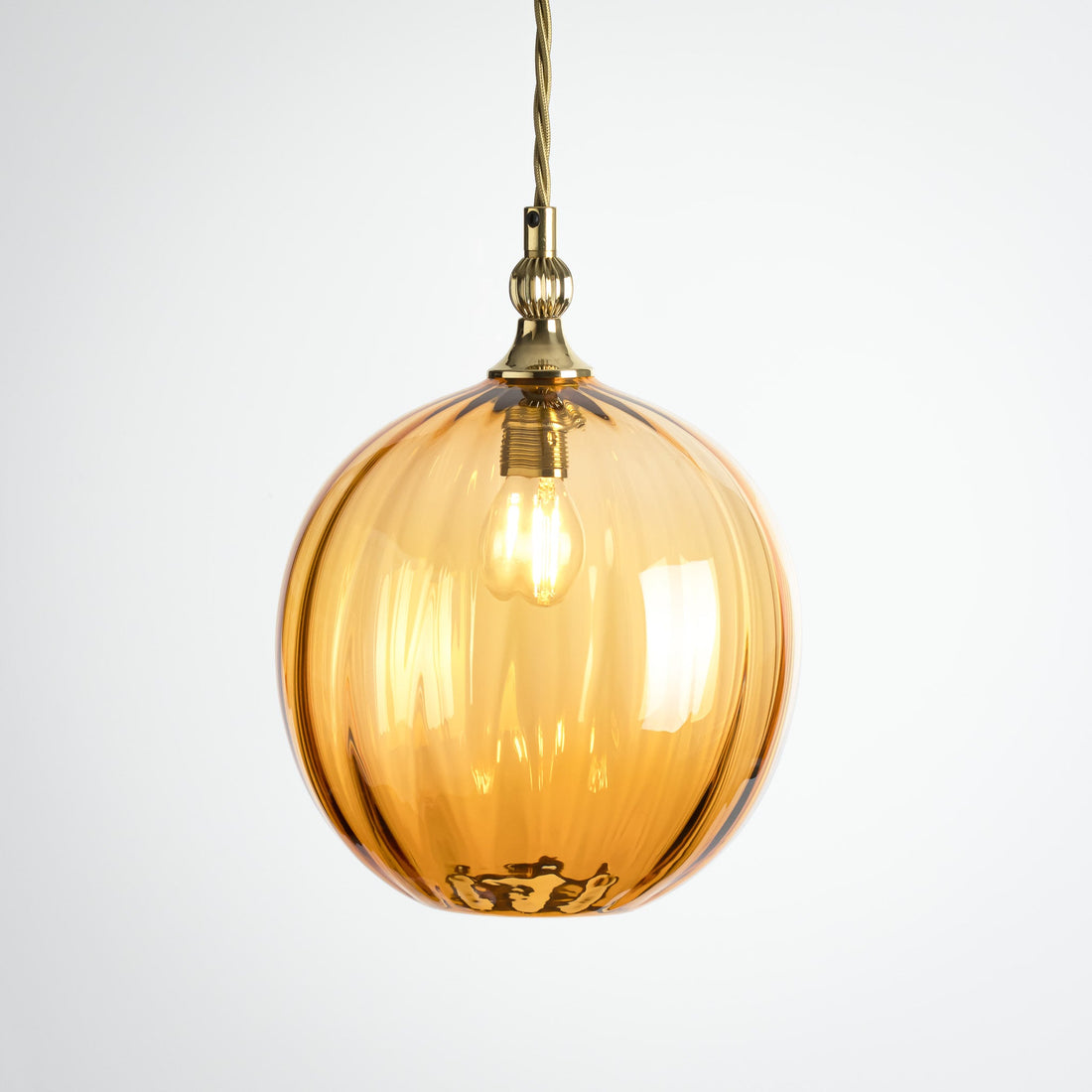 Finial Pendant - Amber/Optic